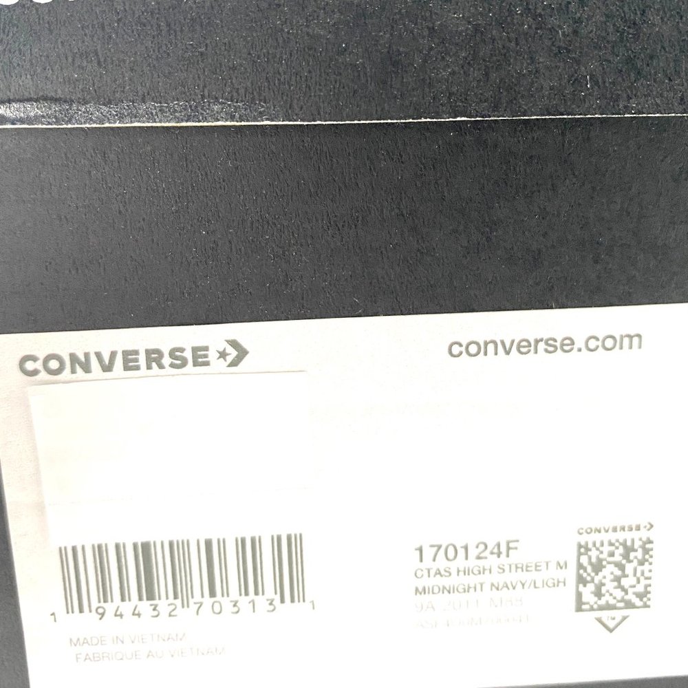 Converse Women's Size 10 170124F CTAS HI STREET Midnight Navy Canvas Mid Sneaker - Picture 10 of 10